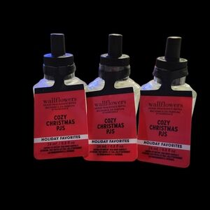 3pc White Barn Cozy Christmas PJs Wallflowers Fragrance Refills -- NEW